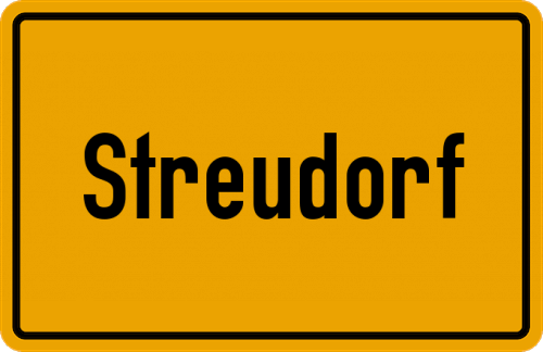 Ortsschild Streudorf, Mittelfranken