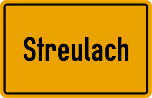 Ortsschild Streulach