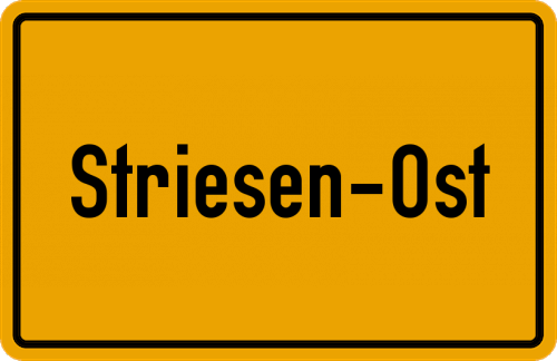 Ortsschild Striesen-Ost