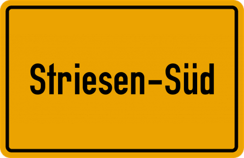 Ortsschild Striesen-Süd