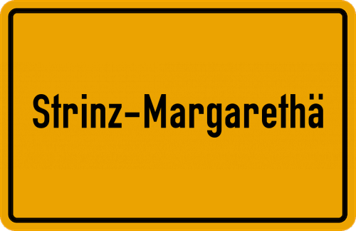 Ortsschild Strinz-Margarethä