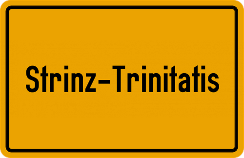 Ortsschild Strinz-Trinitatis