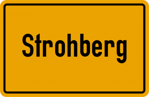 Ortsschild Strohberg