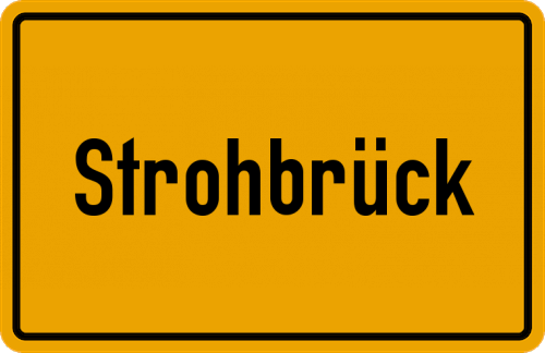 Ortsschild Strohbrück