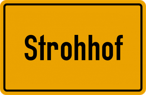 Ortsschild Strohhof