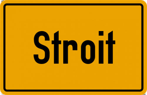 Ortsschild Stroit