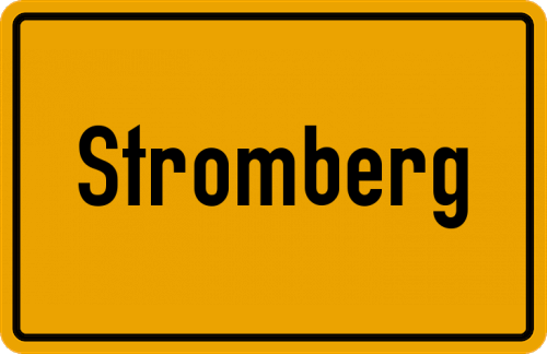 Ortsschild Stromberg, Hunsrück