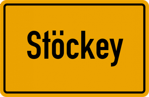 Ortsschild Stöckey