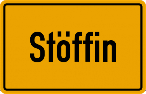 Ortsschild Stöffin