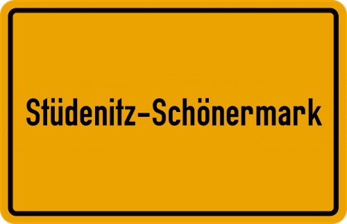 Ortsschild Stüdenitz-Schönermark