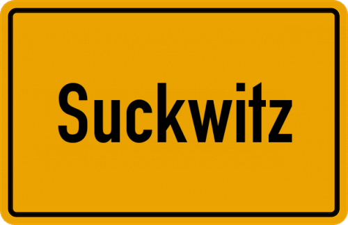 Ortsschild Suckwitz