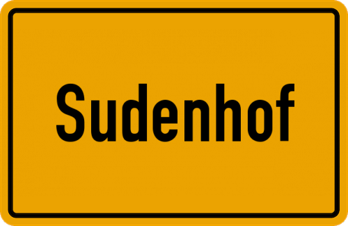 Ortsschild Sudenhof