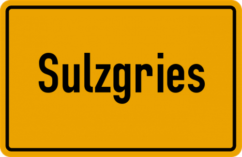 Ortsschild Sulzgries