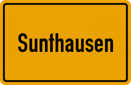 Ortsschild Sunthausen