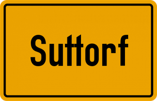Ortsschild Suttorf, Leine