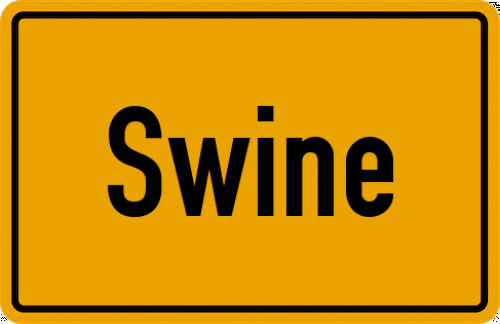 Ortsschild Swine