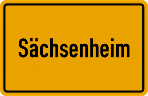 Ortsschild Sächsenheim