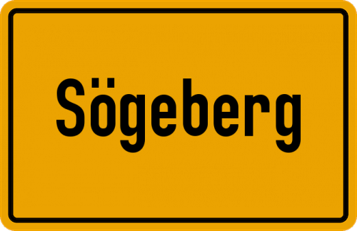 Ortsschild Sögeberg, Weser