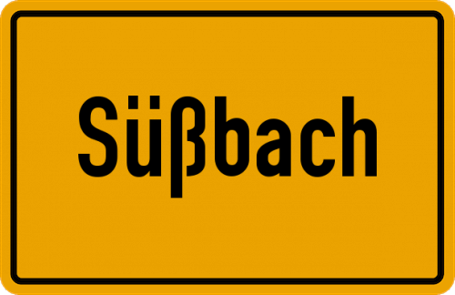 Ortsschild Süßbach