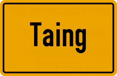 Ortsschild Taing