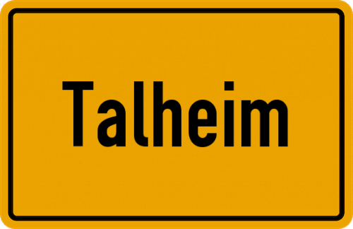 Ortsschild Talheim