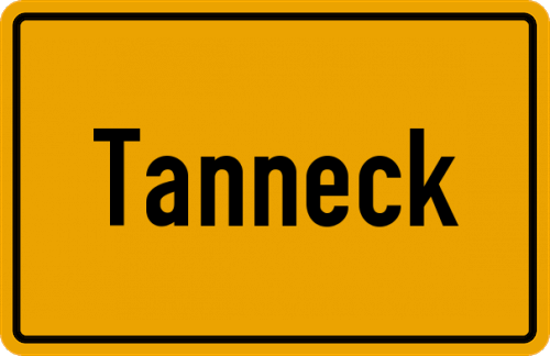 Ortsschild Tanneck