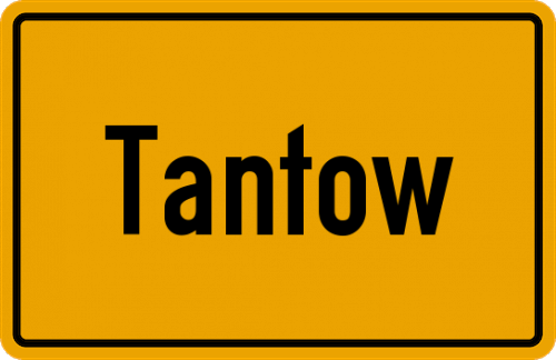 Ortsschild Tantow