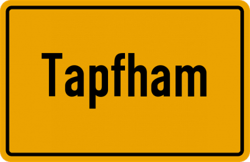 Ortsschild Tapfham