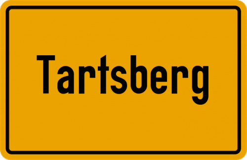 Ortsschild Tartsberg