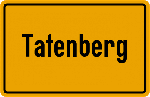 Ortsschild Tatenberg