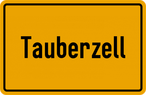 Ortsschild Tauberzell