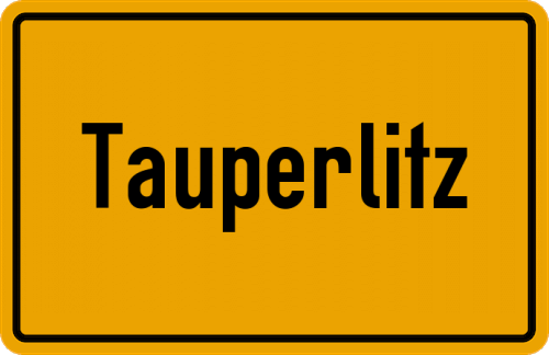Ortsschild Tauperlitz