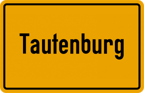 Ortsschild Tautenburg