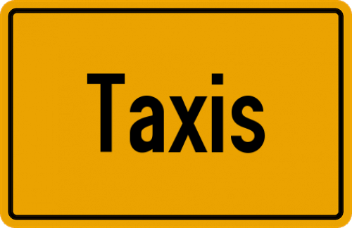 Ortsschild Taxis