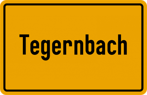 Ortsschild Tegernbach