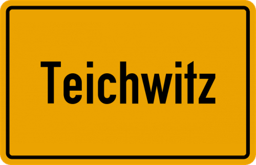Ortsschild Teichwitz