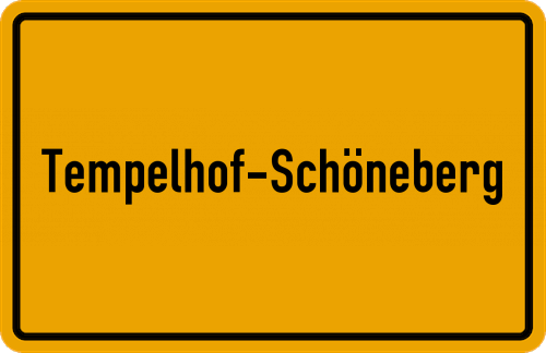 Ortsschild Tempelhof-Schöneberg