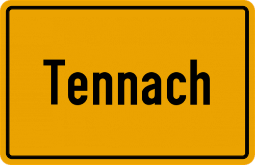 Ortsschild Tennach