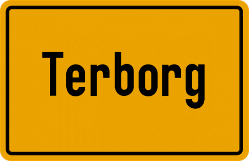 Ortsschild Terborg, Ostfriesland