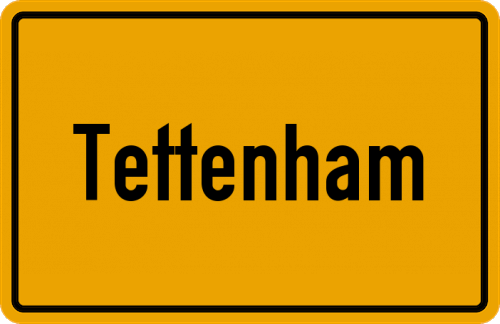 Ortsschild Tettenham