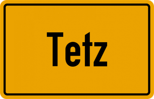 Ortsschild Tetz
