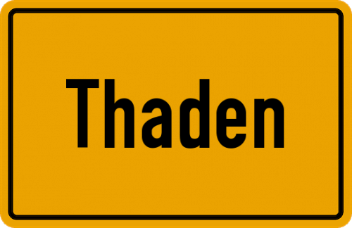 Ortsschild Thaden