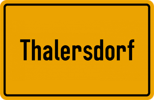 Ortsschild Thalersdorf