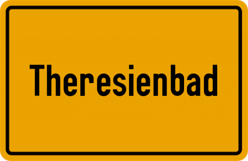 Ortsschild Theresienbad, Ammersee