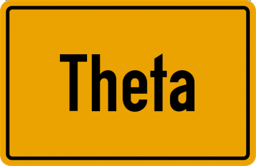 Ortsschild Theta