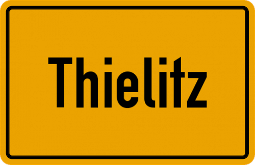 Ortsschild Thielitz
