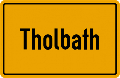 Ortsschild Tholbath