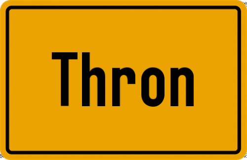 Ortsschild Thron