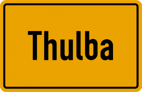 Ortsschild Thulba