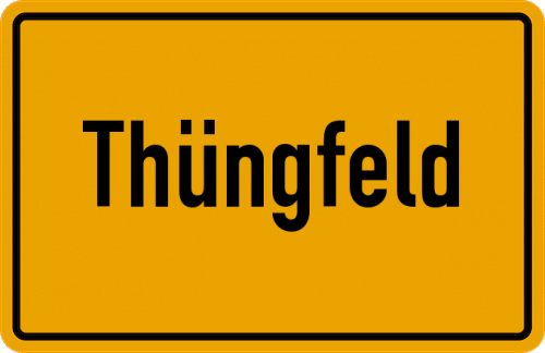 Ortsschild Thüngfeld